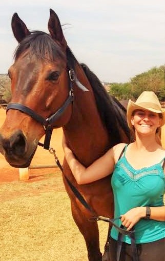Ashleigh Coetzee and her horse, Palace Gate